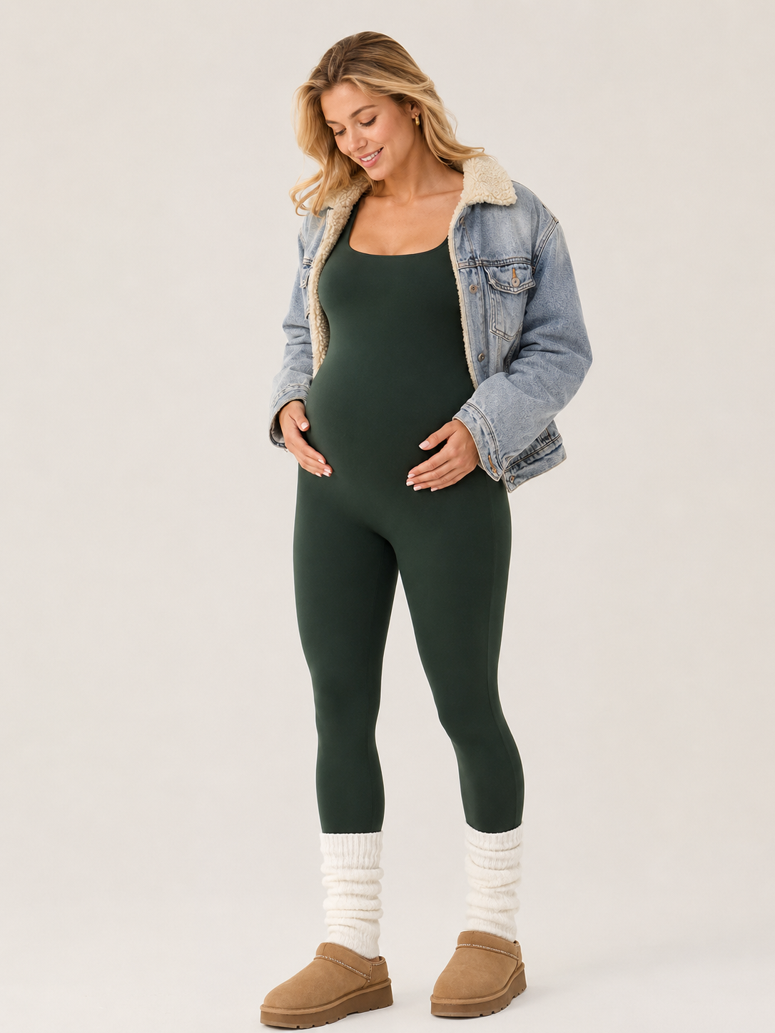 Jumpsuit Schwangerschaft Damen – Nahtloser Umstands-Jumpsuit mit Stretch | Bequem & Atmungsaktiv