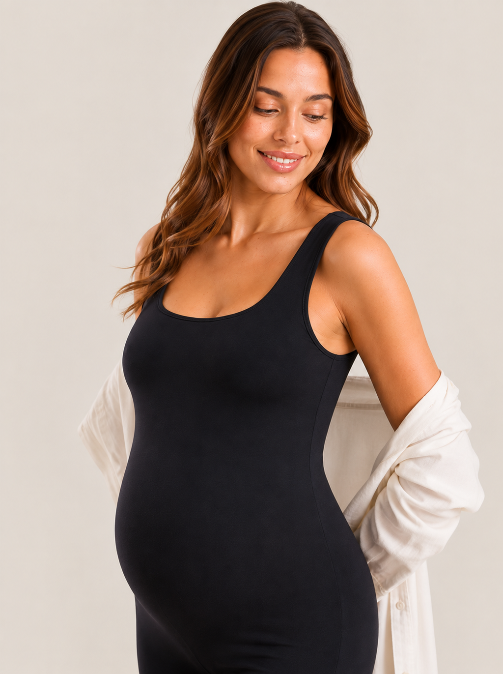 Jumpsuit Schwangerschaft Damen – Nahtloser Umstands-Jumpsuit mit Stretch | Bequem & Atmungsaktiv
