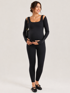 Jumpsuit Schwangerschaft Damen – Nahtloser Umstands-Jumpsuit mit Stretch | Bequem & Atmungsaktiv