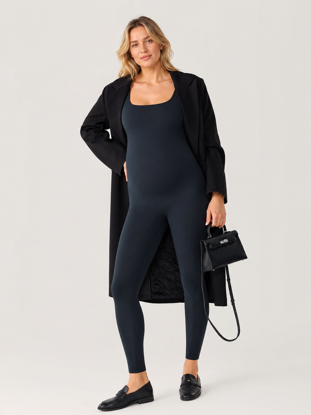 Jumpsuit Schwangerschaft Damen – Nahtloser Umstands-Jumpsuit mit Stretch | Bequem & Atmungsaktiv