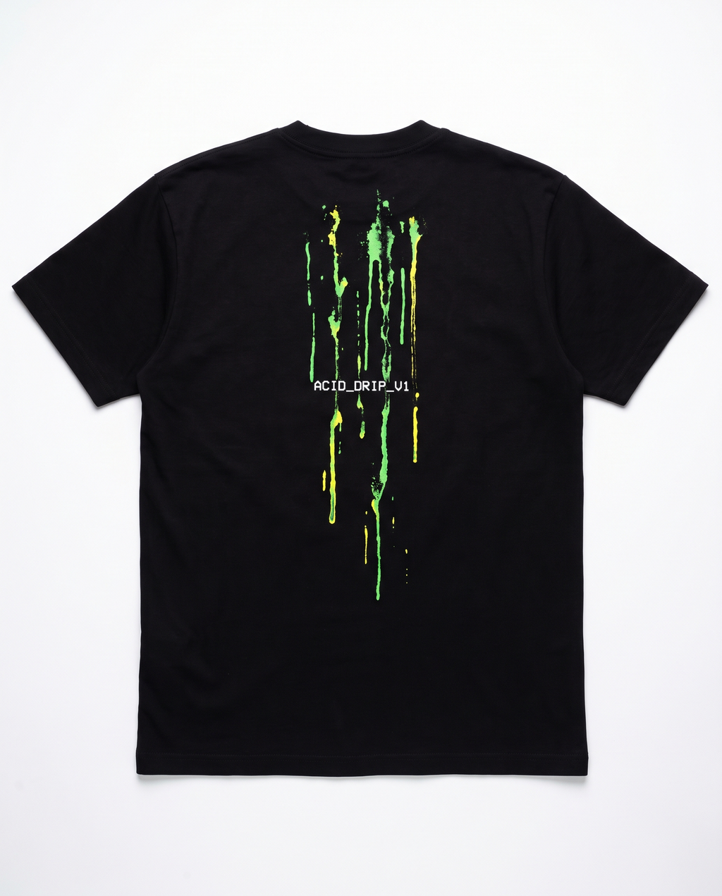 Saurer Regen T-Shirt, Rückseitendetail Grafikdruck – Pursesnet