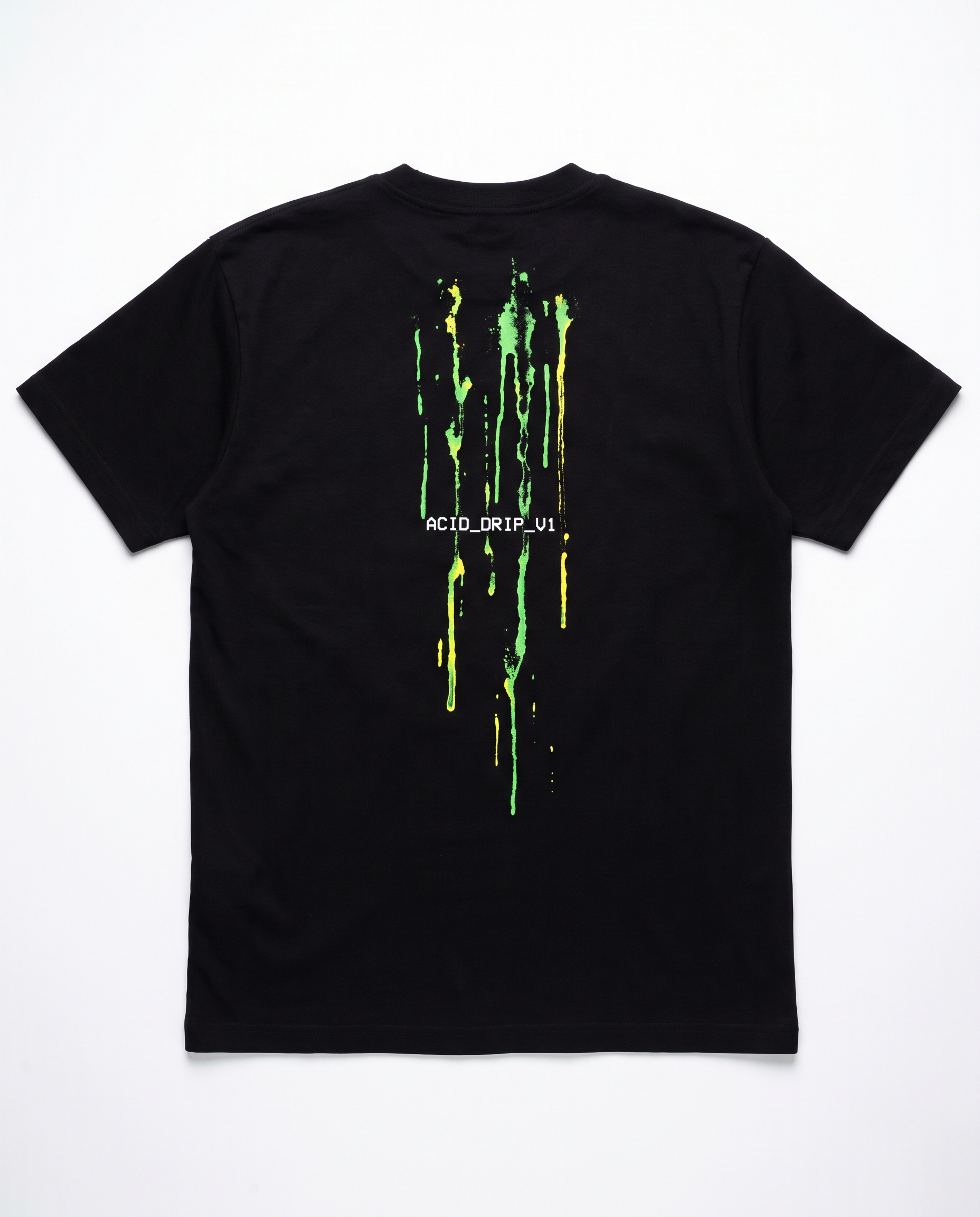 Saurer Regen T-Shirt, Rückseitendetail Grafikdruck – Pursesnet