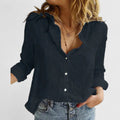 Elegante entspannte Knopfblouse für Frauen in verschiedenen Farben.