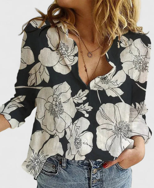 Elegante entspannte Knopfblouse für Frauen in verschiedenen Farben. 2
