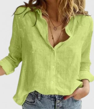 Elegante entspannte Knopfblouse für Frauen in verschiedenen Farben. 5