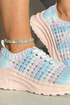 Sneaker Pink Atmungsaktiv Strick-Mesh 2