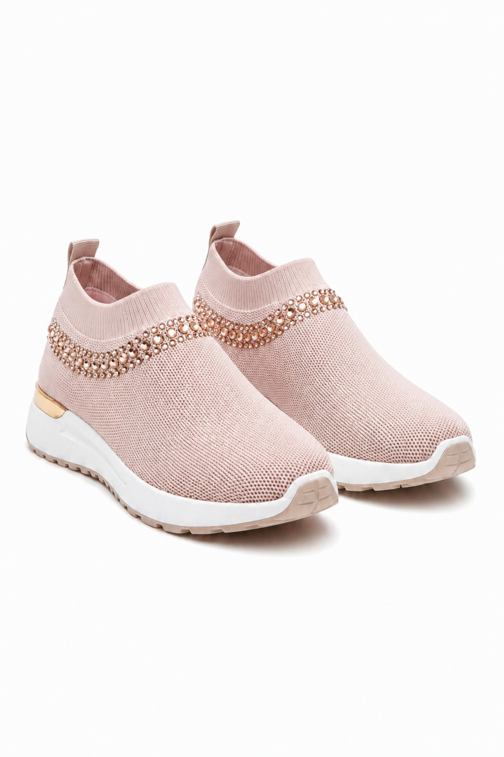 Slip-On Sneaker in Pink mit Kristallverzierung 2