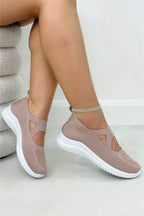 Strick-Sneaker Pink für Damen mit elastischem Design