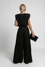 Elegantes gefaltetes Set für Frauen in Schwarz, perfekt für jeden Anlass. 3