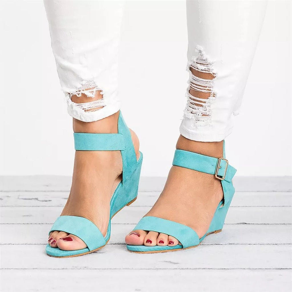Damen Sandalen mit Keilabsatz in verschiedenen Farben 4