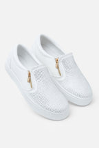 Elegante Kristall-Slipper in Weiß 6