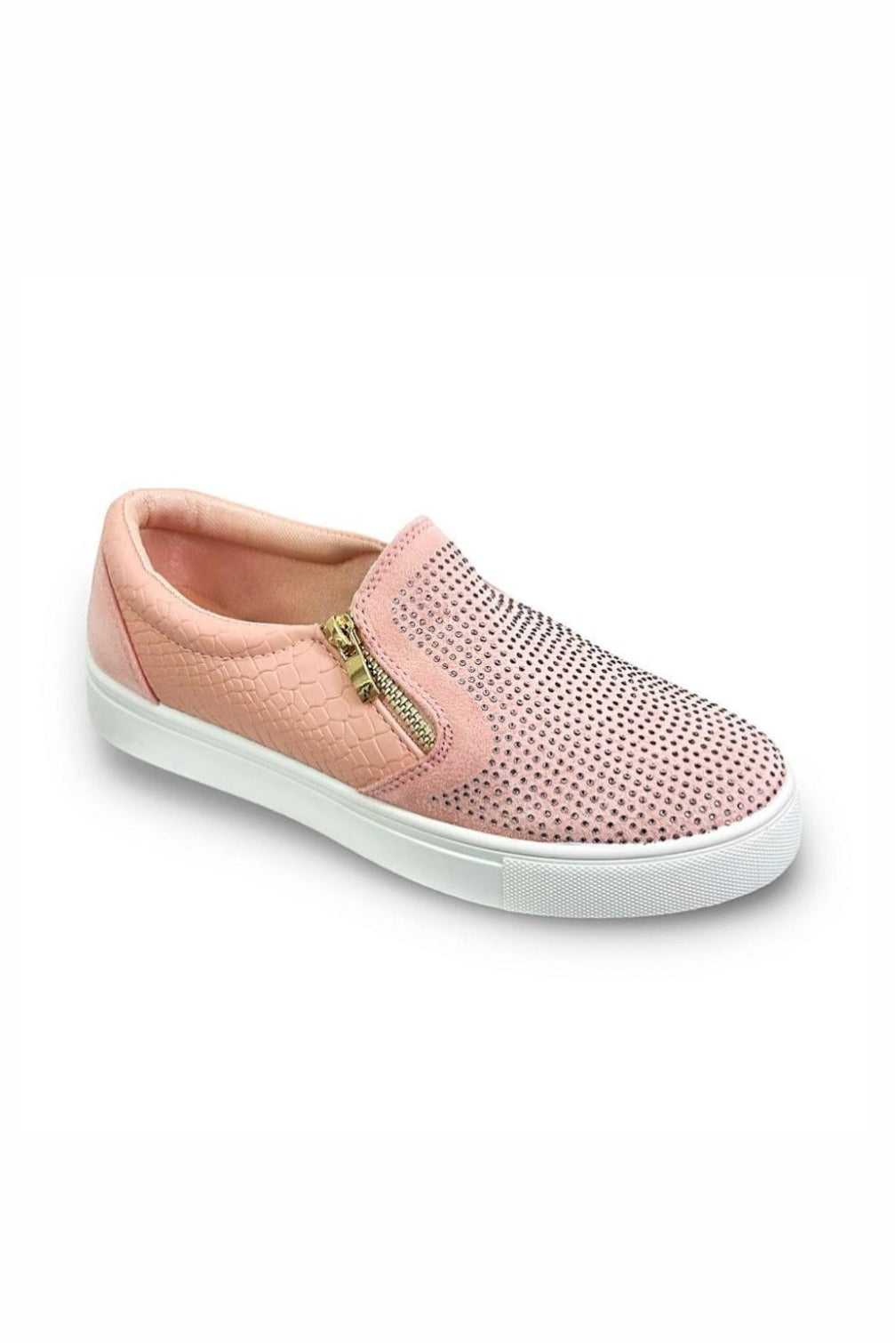 Elegante Sneaker mit Kristallverzierung in Pink 9