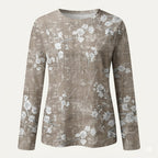 Florale leichte Bluse für Frauen in Khaki 2