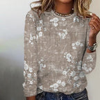 Florale leichte Bluse für Frauen in Khaki 5