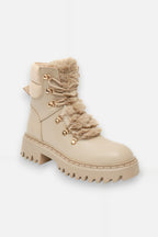 Faux-Fell Ankle Boots in Mocha für Damen 7