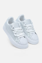 Funkelnde Kristall-Sneaker in Weiß 5