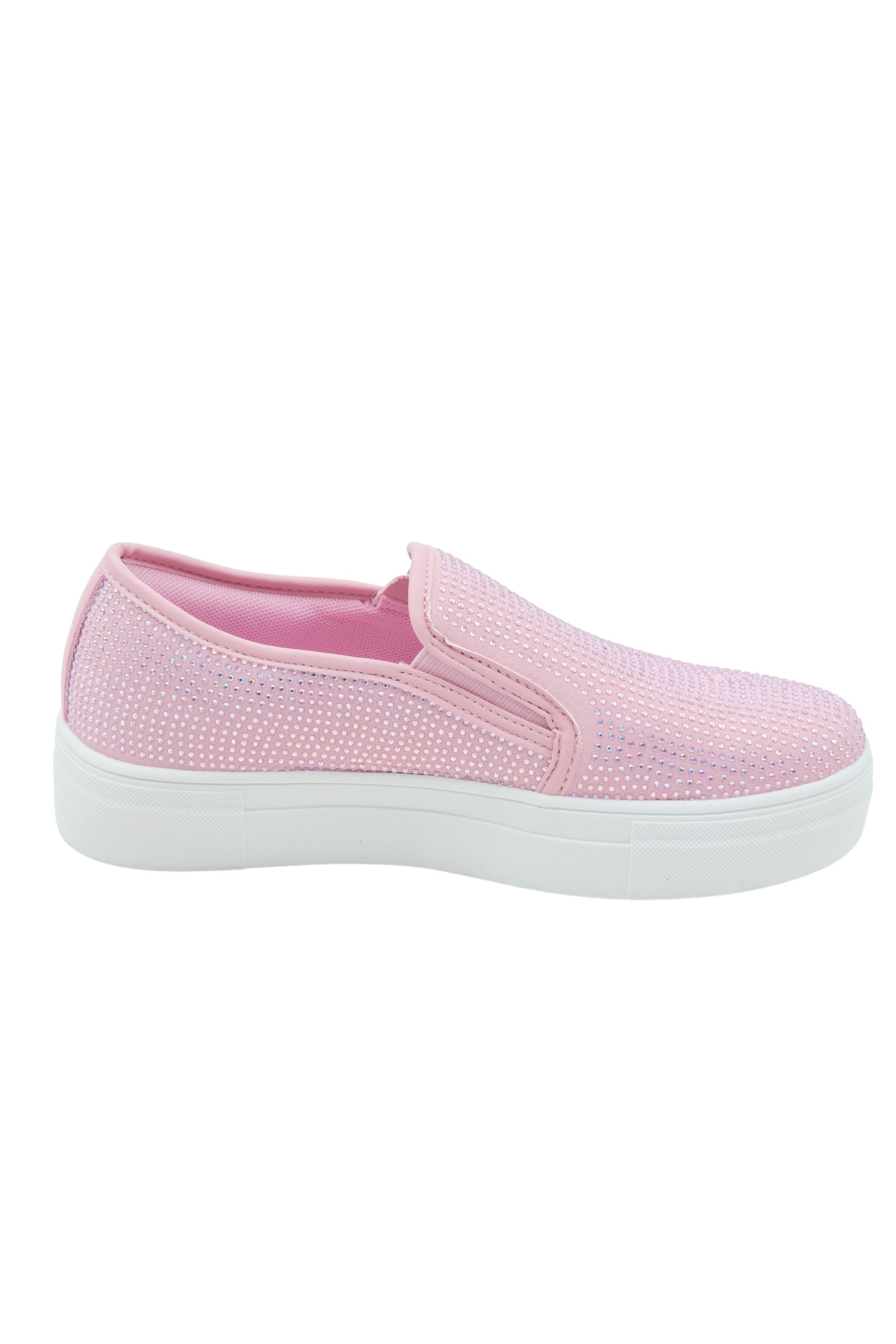 Slip-On Sneaker Pink mit Kristallverzierung 3