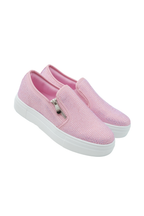 Slip-On Sneaker Pink mit Kristallverzierung 4