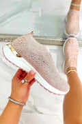 Funkelnde Slip-On Trainer in Pink