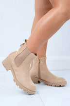 Glitzernde Chainstorm Stiefel in Nude für Damen 6