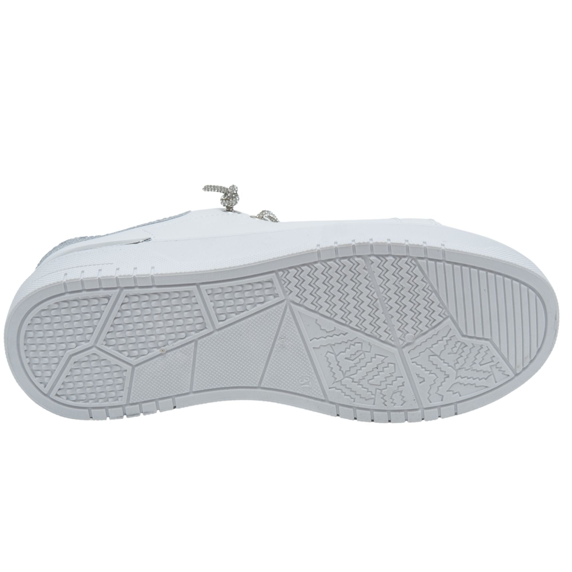 Glitzernde Sneaker in Weiß für Damen 7
