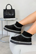 Glitzernde Stretch Sock Warmer Mini Snugg Boots in Schwarz 6