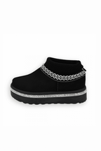 Glitzernde Stretch Sock Warmer Mini Snugg Boots in Schwarz 7