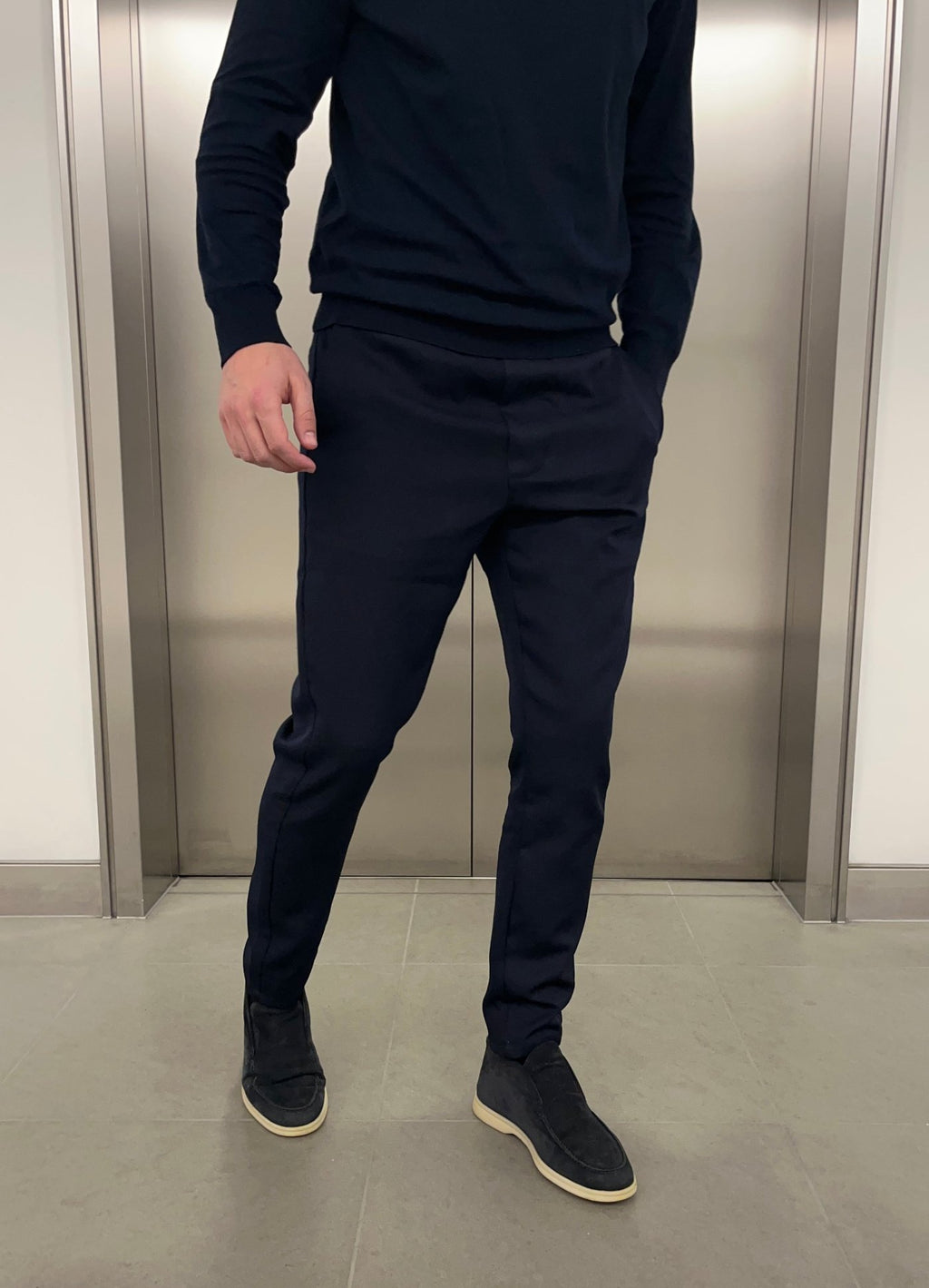 Chinohose Schwarz Herren 2