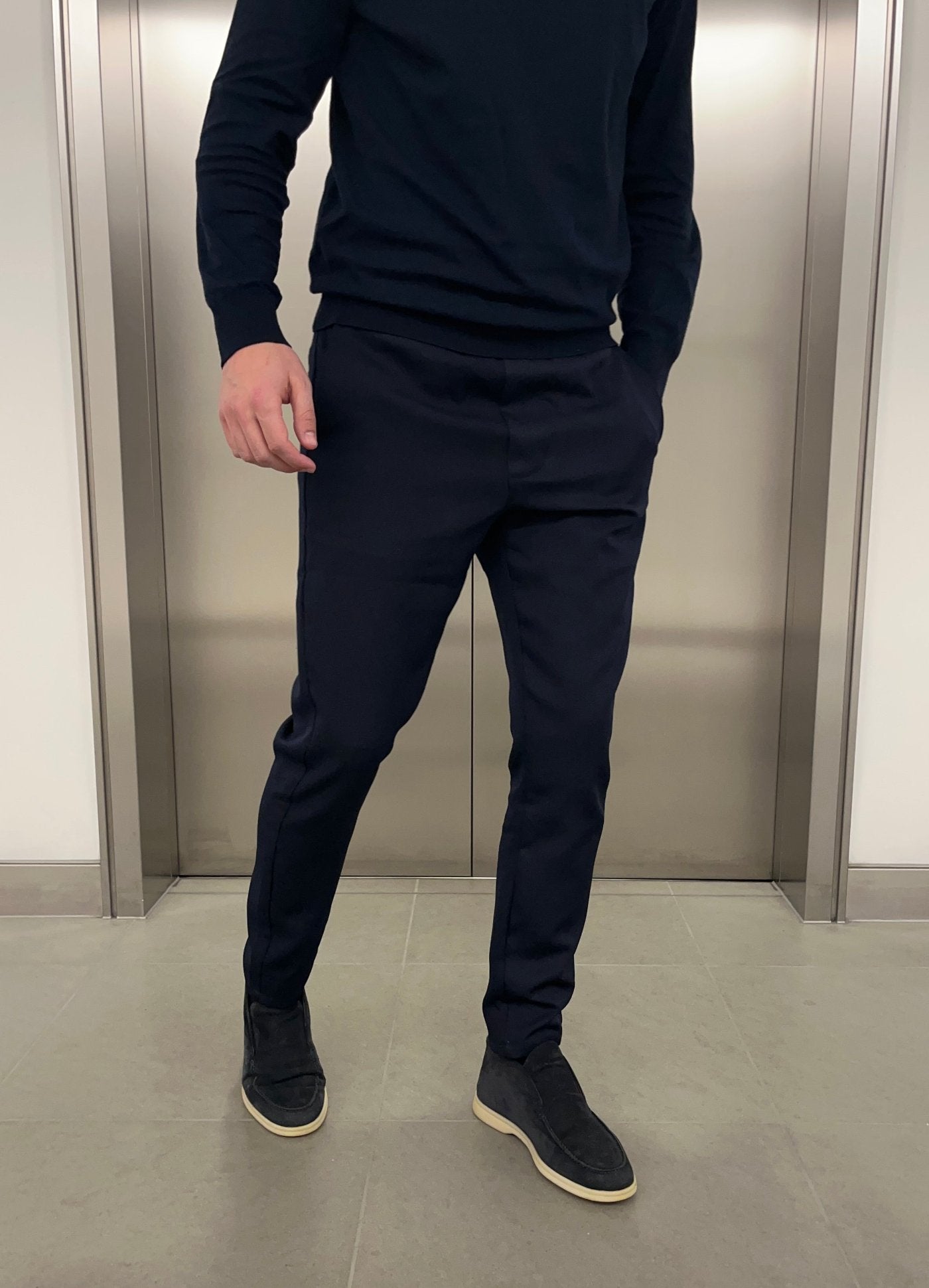 Chinohose Schwarz Herren 2