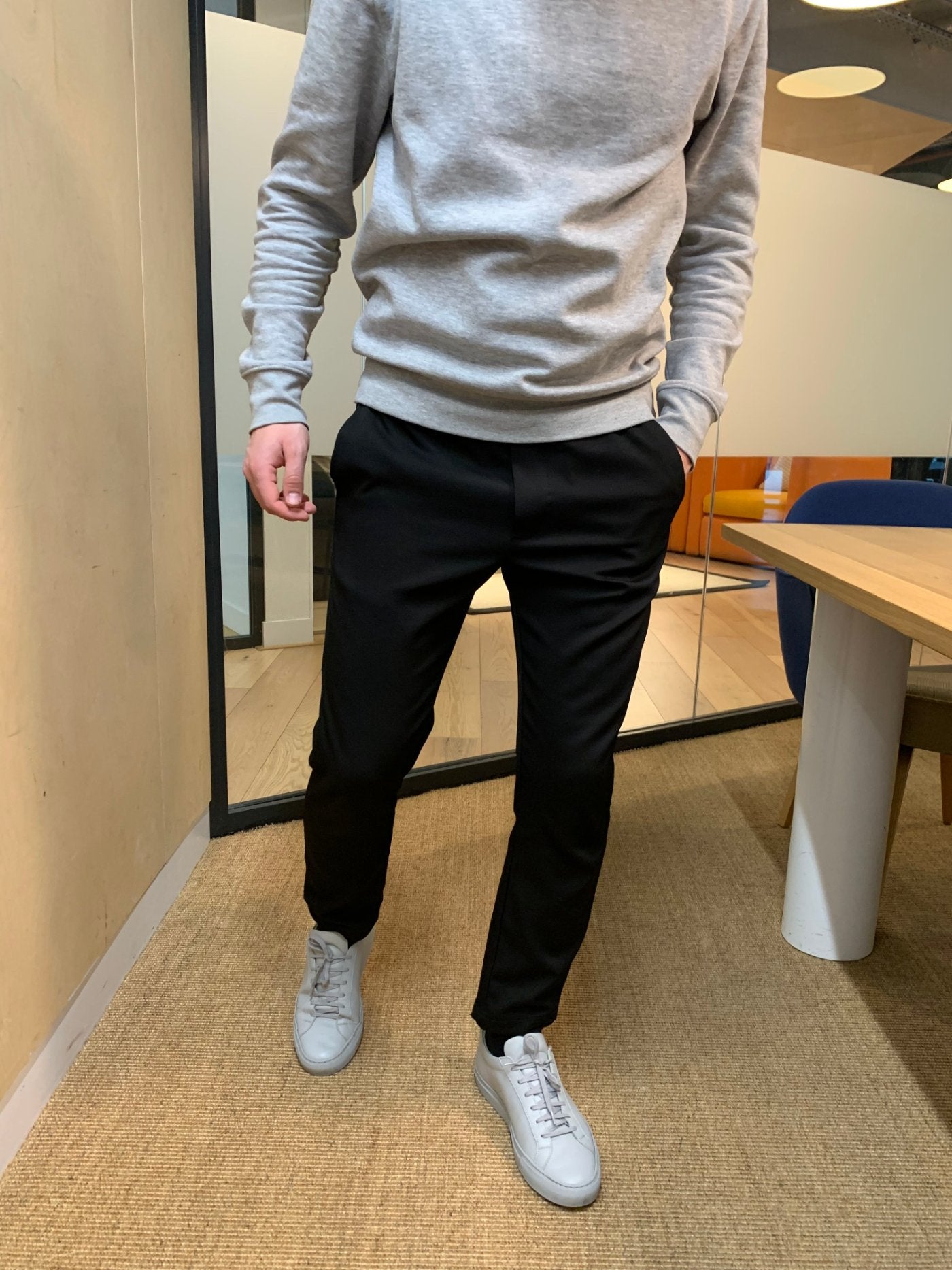 Chinohose Schwarz Herren 3