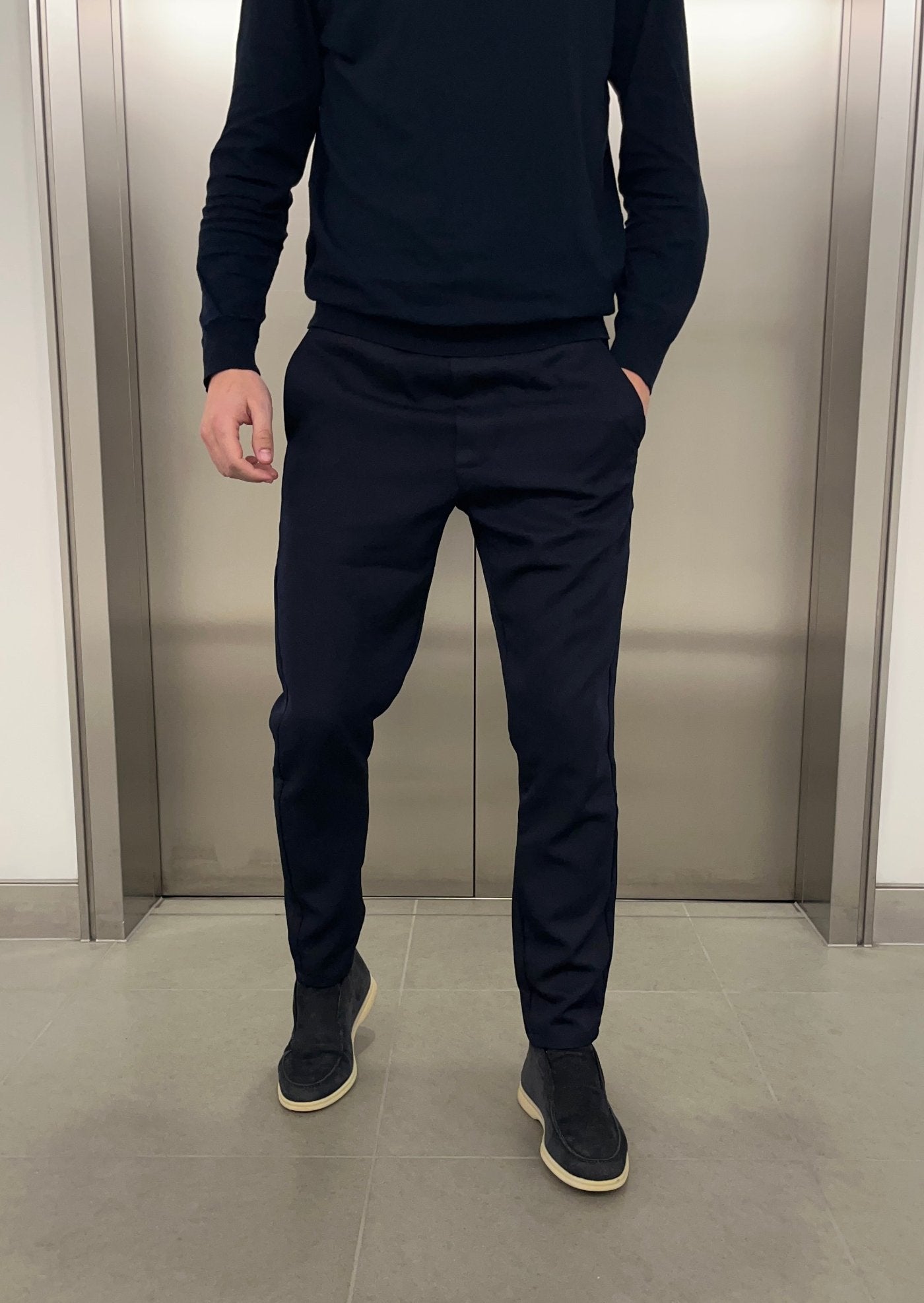 Chinohose Schwarz Herren 4