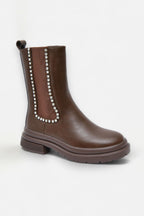 Elegante braune Chelsea Boots für Damen 6