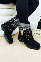 Kristall Starlight Stride Stiefel in Schwarz mit Glamour 3