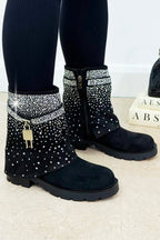 Kristall Starlight Stride Stiefel in Schwarz mit Glamour 4