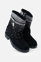 Kristall Starlight Stride Stiefel in Schwarz mit Glamour 7