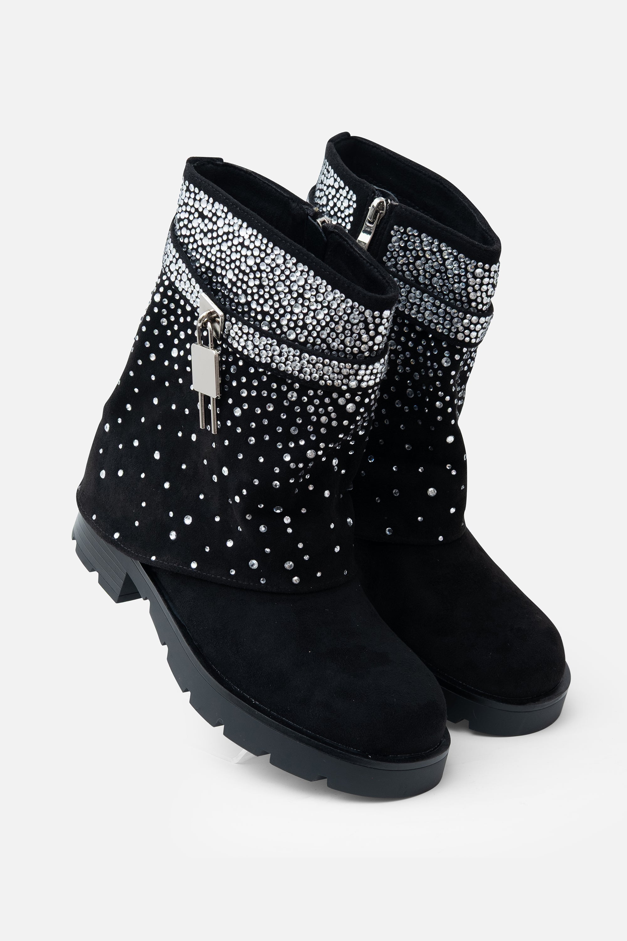 Kristall Starlight Stride Stiefel in Schwarz mit Glamour 7