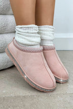 Kristall Tazgirl Kunstfell gefütterte Clogs Slipper in Rosa 3