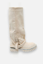 Kristallbesatz Wild Obsession Knöchelhohe Stiefel in Nude 6