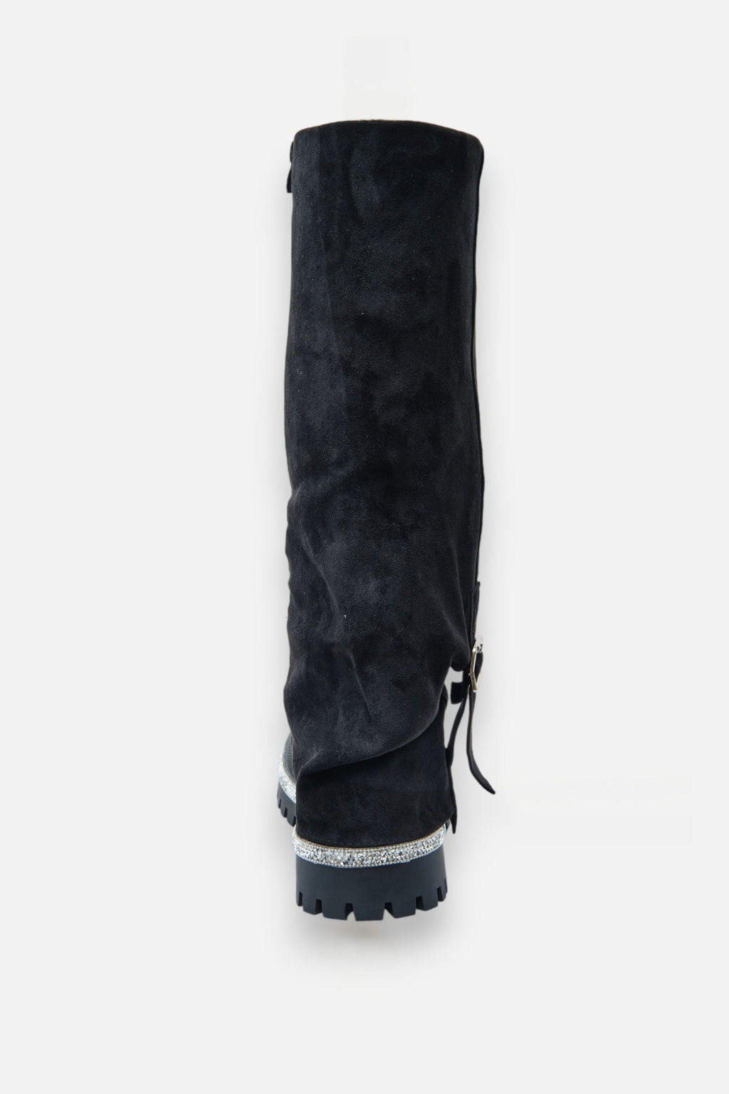 Kristallverzierte Wild Obsession Kniestrümpfe in Schwarz für mutige Auftritte. 8