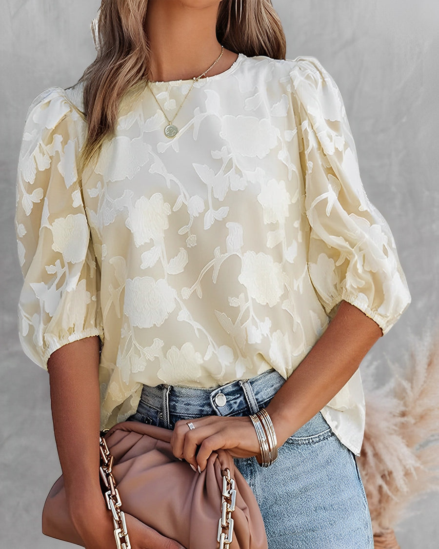Sanfte Blüte Bluse für Frauen in verschiedenen Farben. 6