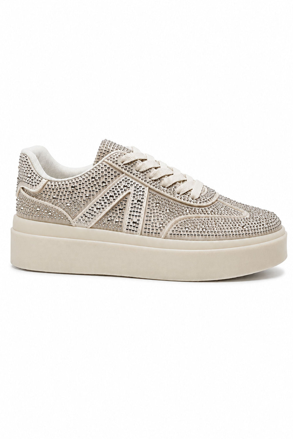 Sneaker Beige mit Strass 3