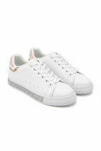 Luxus Sneaker Weiß mit Kristallverzierung 4