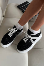 Modische Plattform-Sneaker Schwarz 2
