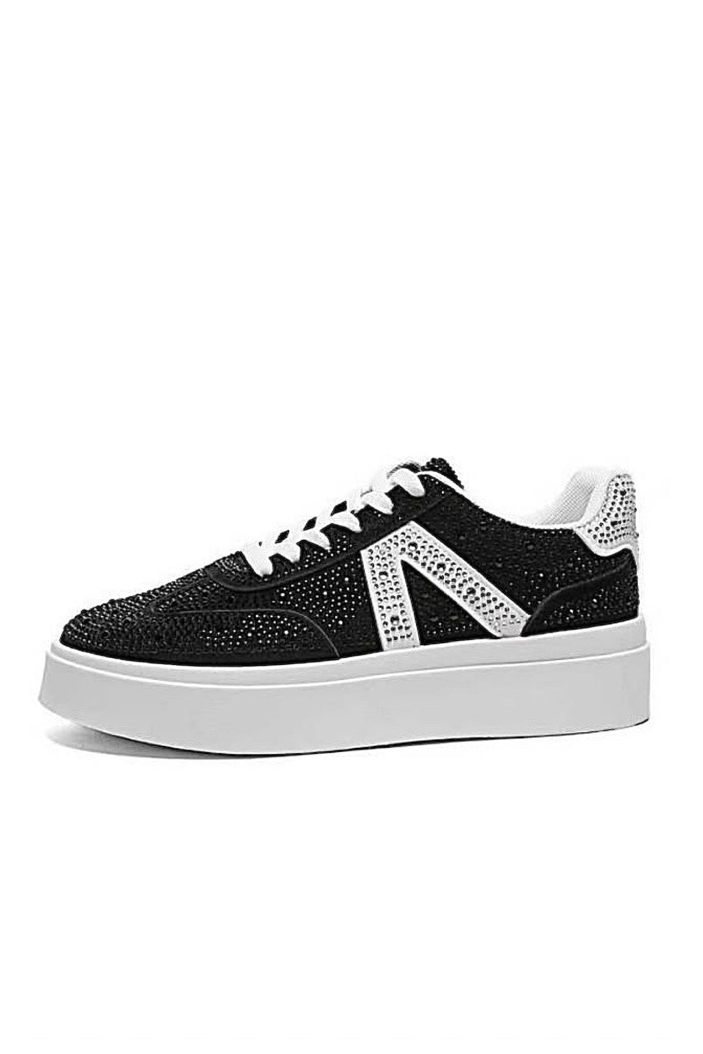 Modische Plattform-Sneaker Schwarz 3