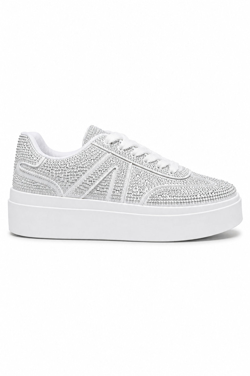 Sneaker Weiß mit Strassdetails 2