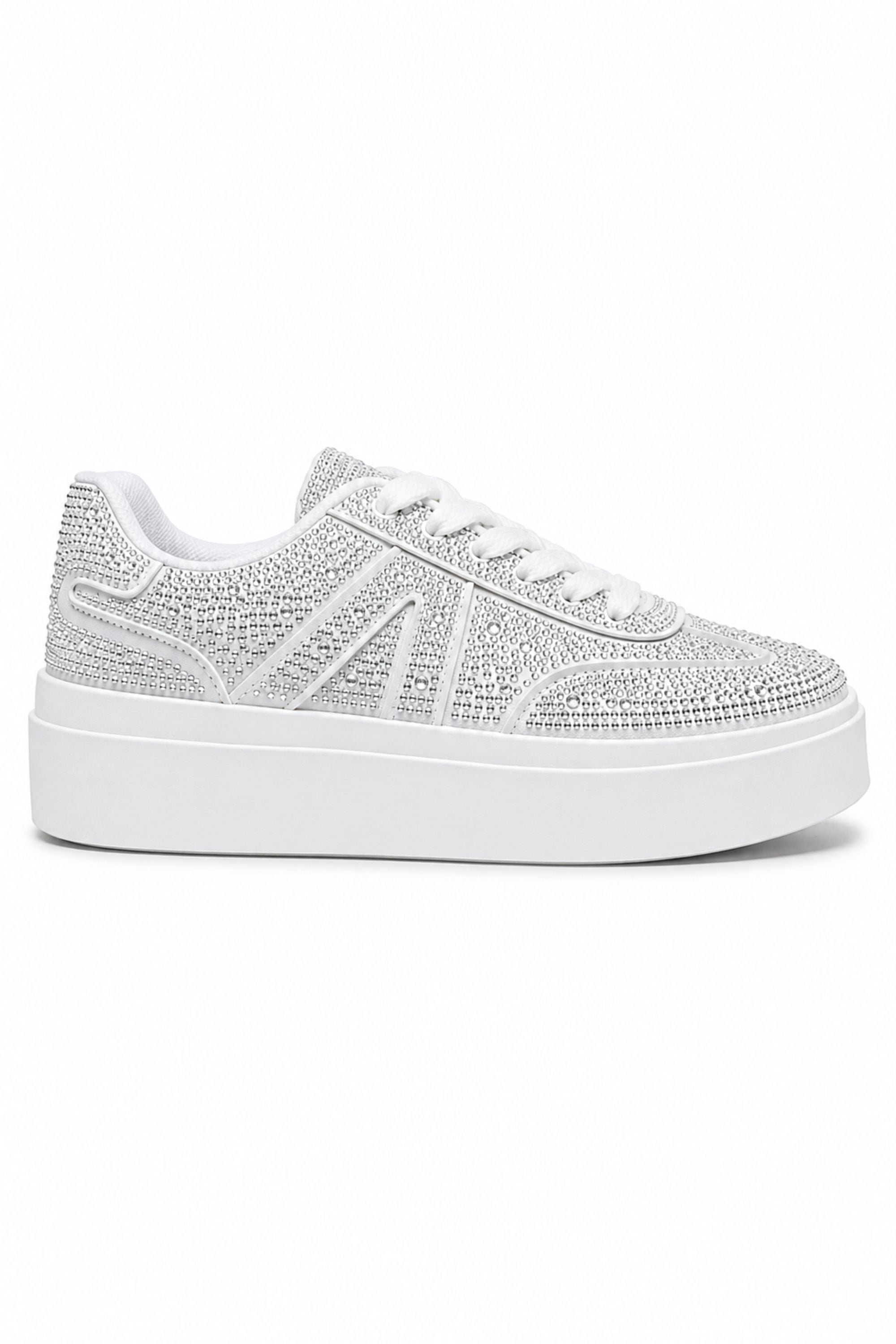 Sneaker Weiß mit Strassdetails 2