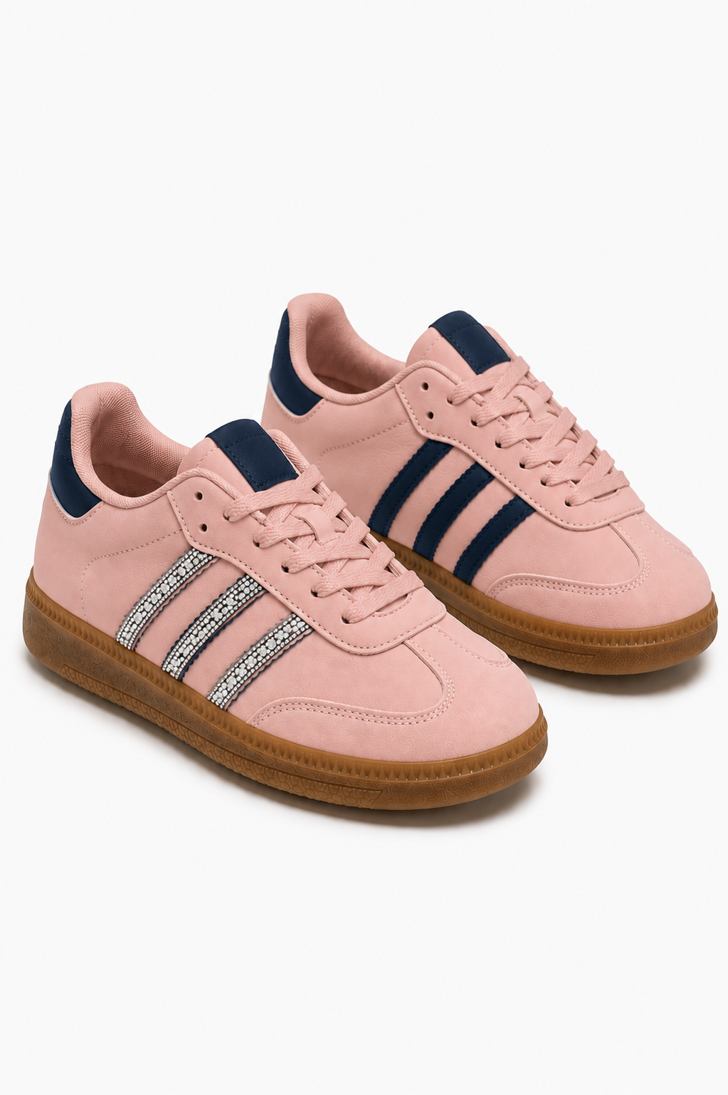 Turnschuhe Pink mit Kristalldetails 3