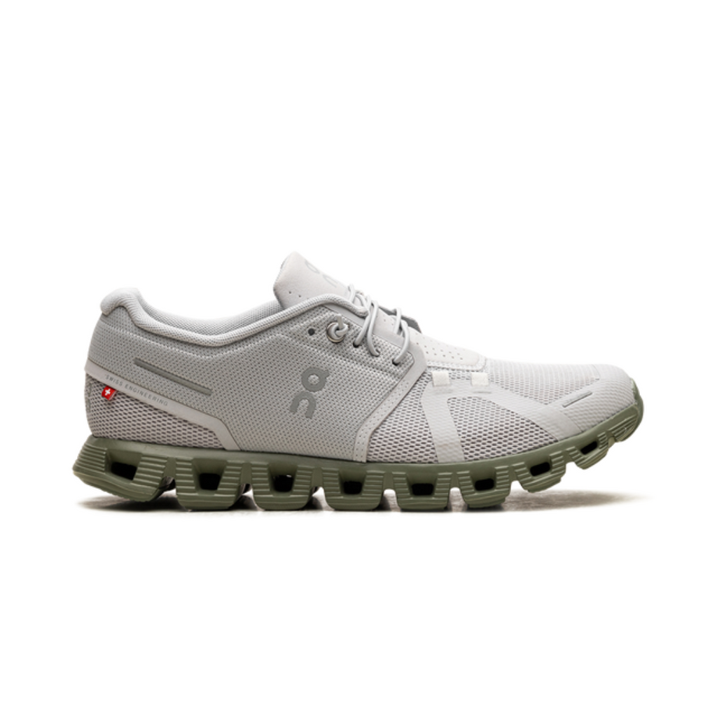 On Running Cloud 5 Sneaker in Gletschergrau und Resedagrün