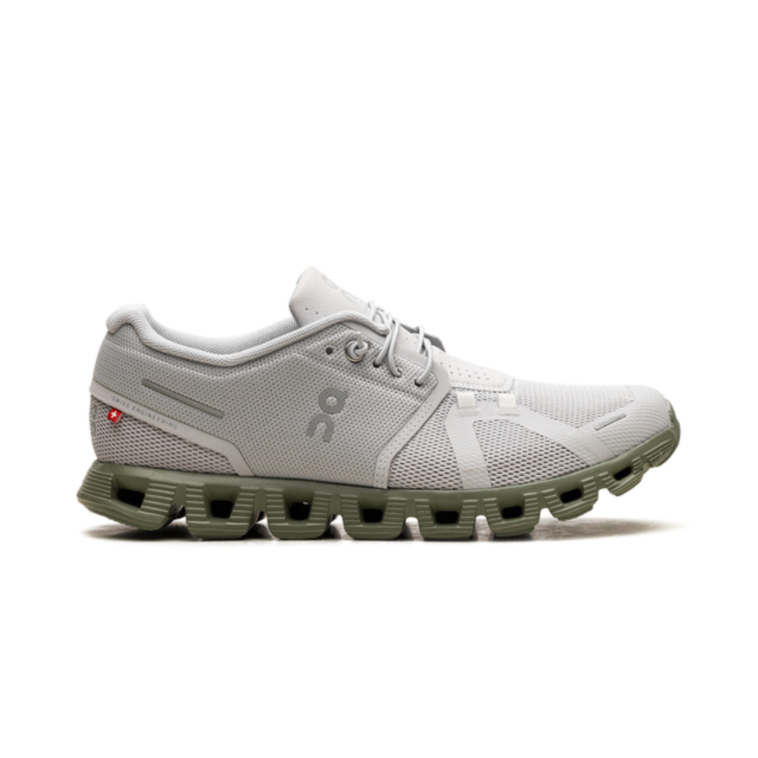 On Running Cloud 5 Sneaker in Gletschergrau und Resedagrün