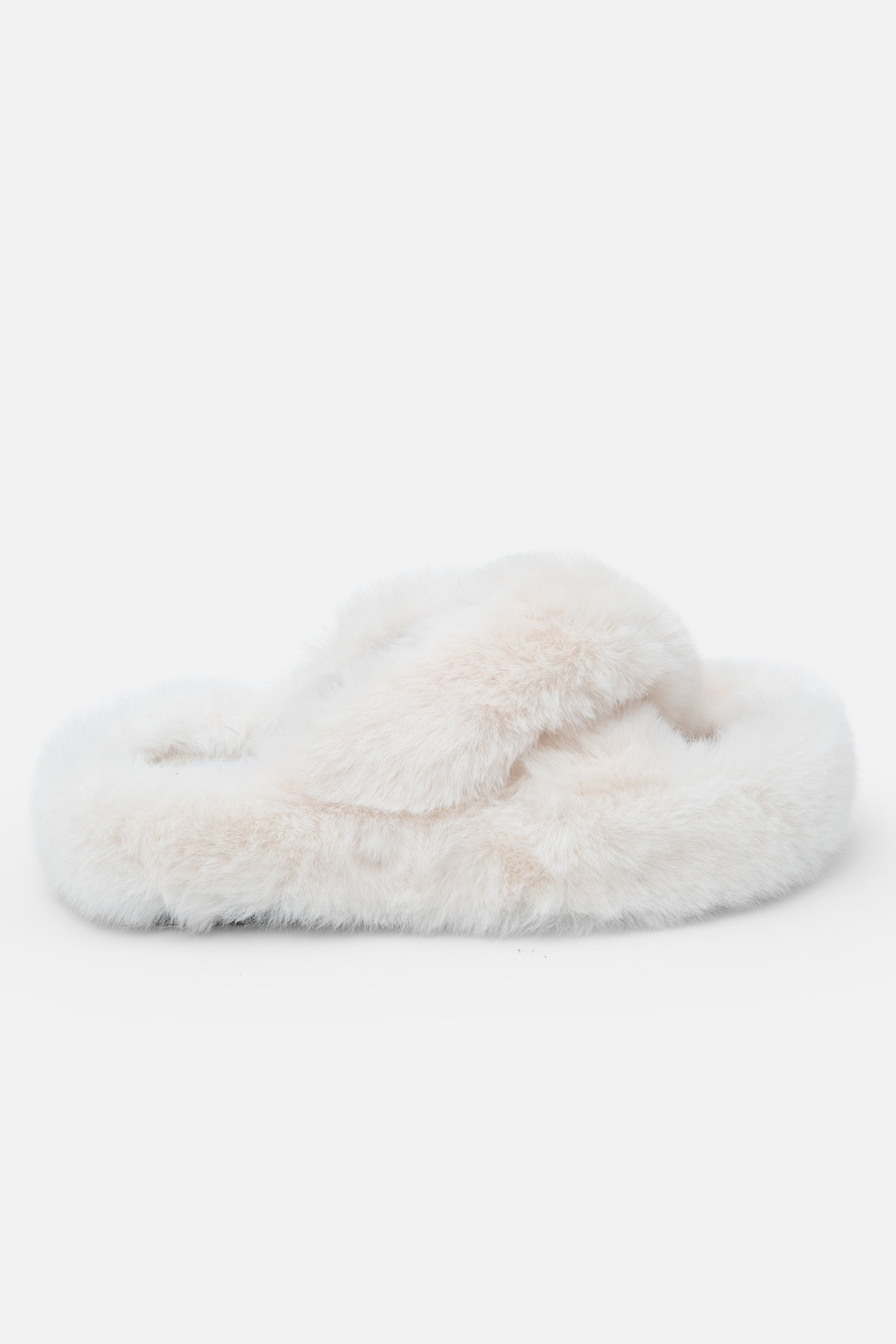 Bequeme plüschige Slipper für Damen in Nude 6